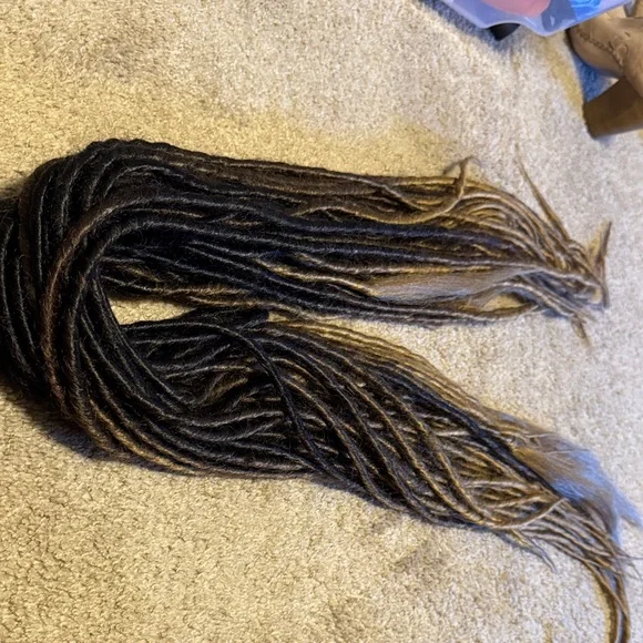 Dreadful hippie ( dark caramel melt ) Dreadlock Extensions 44 dreads ! - Picture 1 of 9